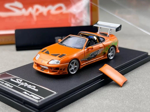 AL FS 1:64 Orange Supra A80 Convertible – Diecast Sports Car Model