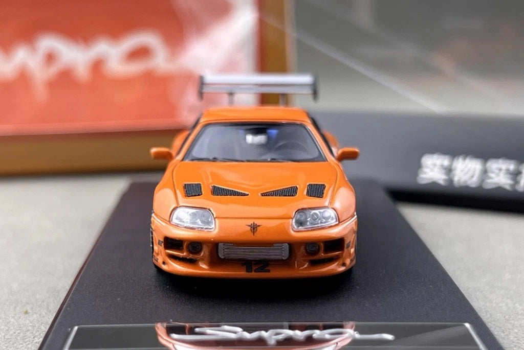 AL FS 1:64 Orange Supra A80 Convertible – Diecast Sports Car Model